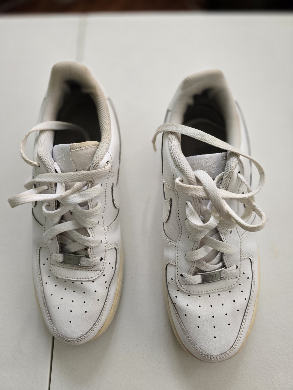 Nike Air Force 1 Low White Leather Sneakers Men's size 7